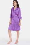 Zivame Bohemian Blooms Woven Robe - Purple Magic — thumbnail 2